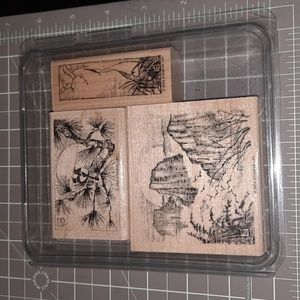Oriental Brushstrokes rubber stamp set